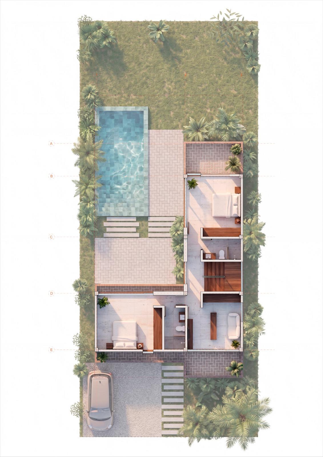 Plano piso 2 de la villa Cambridge