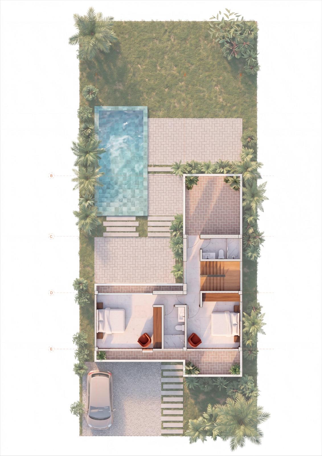 Plano piso 2 de la villa Oxford
